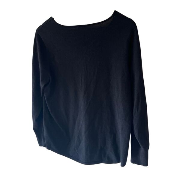 Chicos v neck black sweater with rhinestones on sleeve size Large Chicos size 2 - Picture 6 of 9